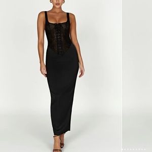 Meshki Octavia Lace Up Maxi Dress